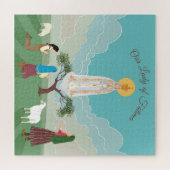 Unsere Dame von Fatima und die drei Hirten Puzzle (Horizontal)