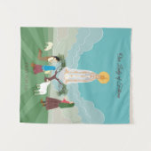 Unsere Dame von Fatima und die drei Hirten Wandteppich (Vorderseite (Horizontal))