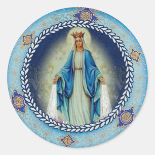 Unsere Dame von Grace Selige Jungfrau Mary Runder Aufkleber