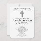 Unsere Dame von Guadalupe-Beerdigungskarte (Rückseite)