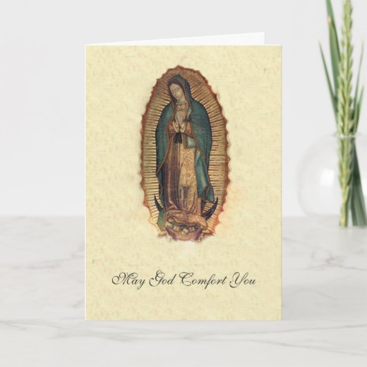 Unsere Dame von Guadalupe Beileid Beileid Karte (Vorderseite)