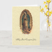 Unsere Dame von Guadalupe Beileid Beileid Karte (Gelbe Blume)