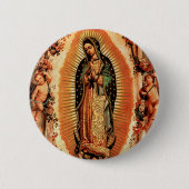 Unsere Dame von Guadalupe Button (Vorderseite)