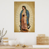 Unsere Dame von Guadalupe, ein ehrenvolles Bild Poster (Küche)
