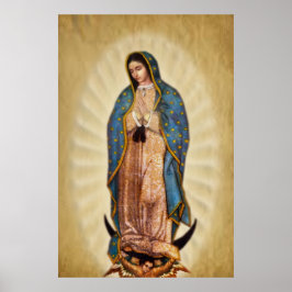 Unsere Dame von Guadalupe, ein ehrenvolles Bild Poster