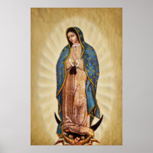 Unsere Dame von Guadalupe, ein ehrenvolles Bild Poster (Vorne)