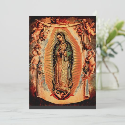 Unsere Dame von Guadalupe Einladung (Stehend Vorderseite)