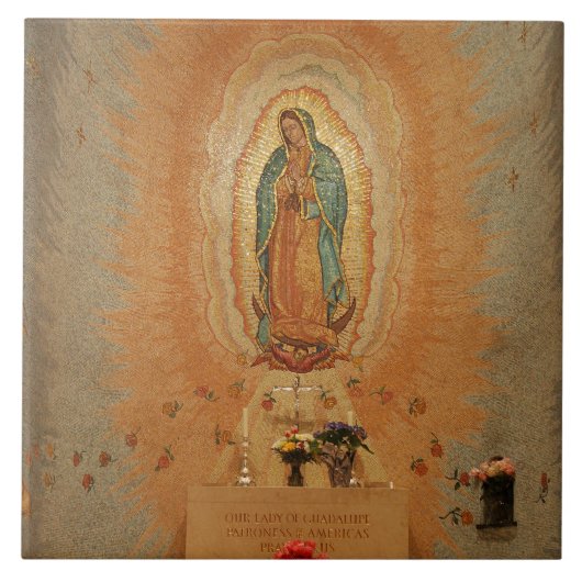 Unsere Dame von Guadalupe Fliese (Vorderseite)