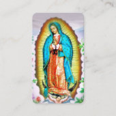 Unsere Dame von Guadalupe Floral mit Gebet Begleitkarte (Vorderseite)