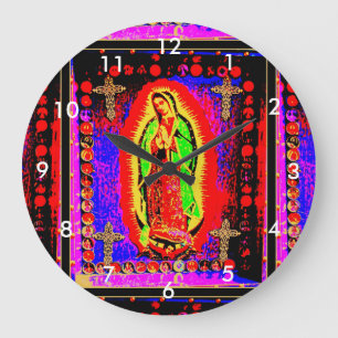 Unsere Dame von Guadalupe Große Wanduhr
