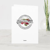 Unsere Dame von Guadalupe Juan Diego Karte (Rückseite)