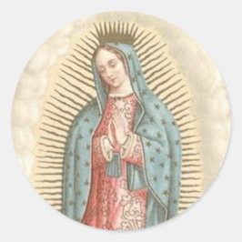 Unsere Dame von Guadalupe Katholische Mexiko Relig Runder Aufkleber