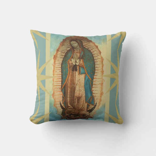 Unsere Dame von Guadalupe Kissen (Vorderseite)