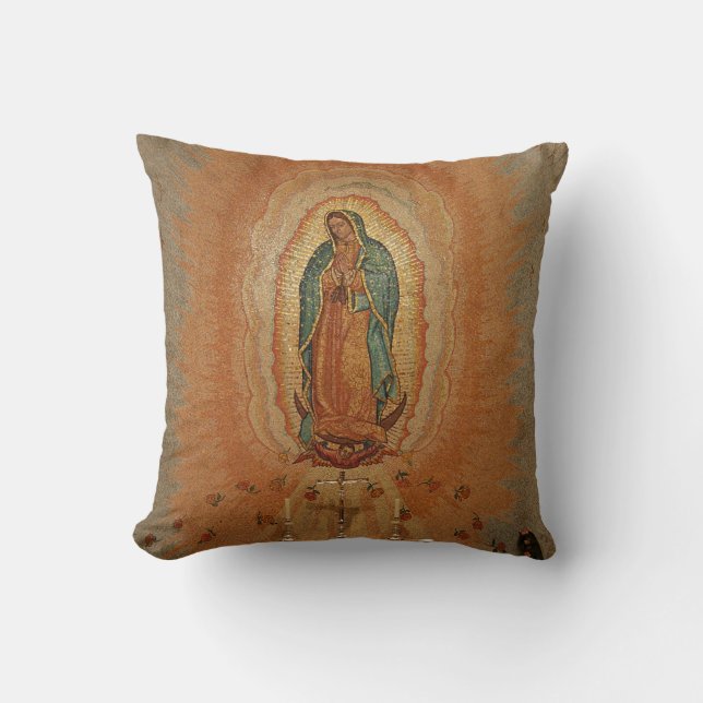 Unsere Dame von Guadalupe Kissen (Vorderseite)