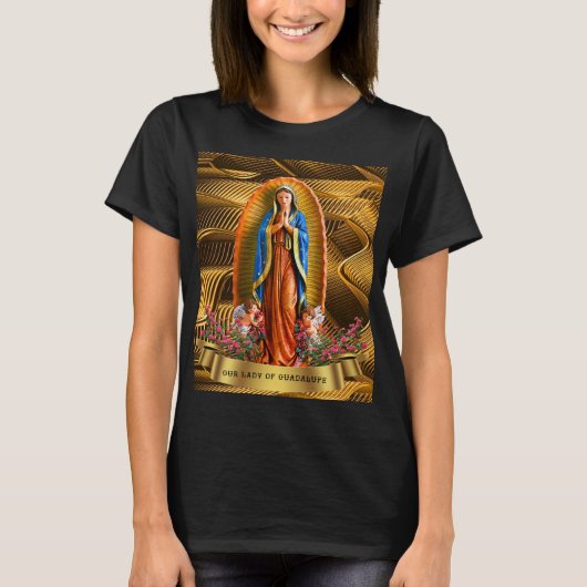 Unsere Dame von Guadalupe Mexiko T-Shirt (Vorderseite)