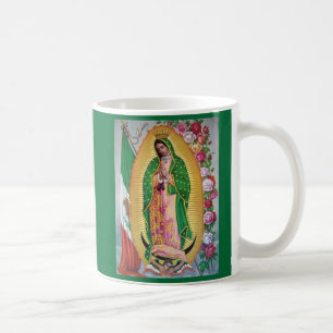 Unsere Dame von Guadalupe mit mexikanische Flagge Kaffeetasse