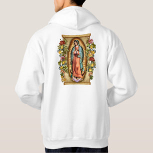 Unsere Dame von Guadalupe mit Rose Hoodie