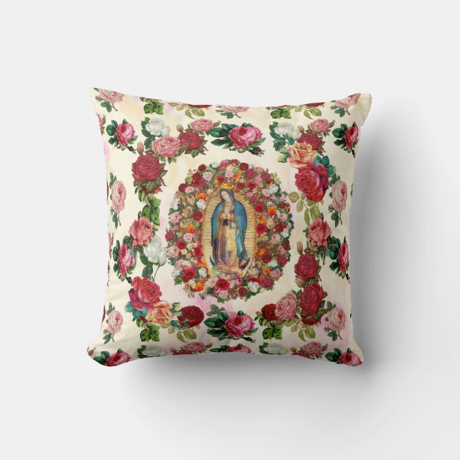 Unsere Dame von Guadalupe Rose Potpourri Kissen (Vorderseite)