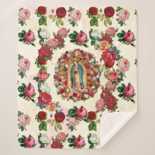 Unsere Dame von Guadalupe Rose Potpourri Sherpadecke