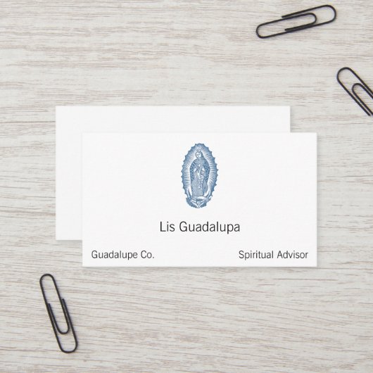 Unsere Dame von Guadalupe Visitenkarte (Vorderseite/Rückseite Beispiel)