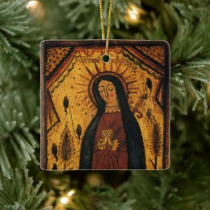 Unsere Dame von Guadalupe von Pedro Antonio Fresqu Keramikornament
