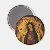 Unsere Dame von Guadalupe von Pedro Antonio Fresqu Magnet (Vorderseite/Rückseite)