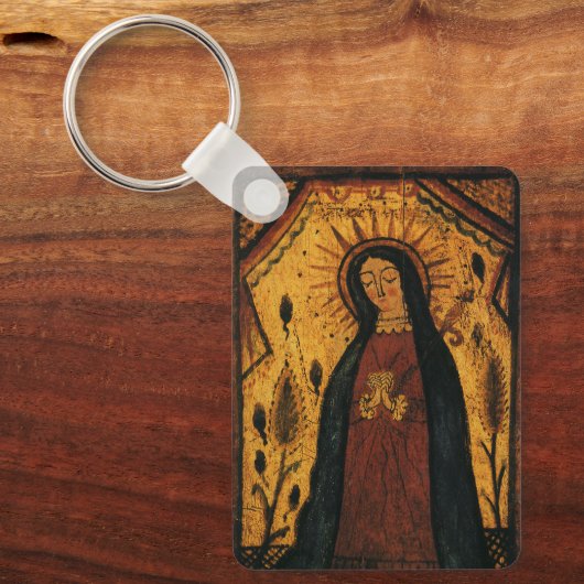 Unsere Dame von Guadalupe von Pedro Antonio Fresqu Schlüsselanhänger (Vorderseite)