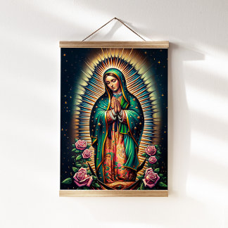 unsere Dame von Guadalupe Wandteppich Mit Holzrahmen