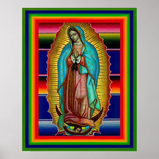 Unsere Dame von Guadalupe zarape 205 Poster (Vorne)