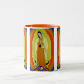 unsere Dame von Guadalupe Zweifarbige Tasse (Mittel)