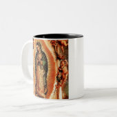 Unsere Dame von Guadalupe Zweifarbige Tasse (Vorderseite Links)