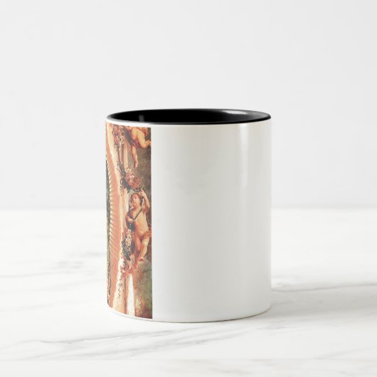 Unsere Dame von Guadalupe Zweifarbige Tasse (Mittel)