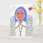 Unsere Dame von Kibeho Liebe Karte (Gelbe Blume)