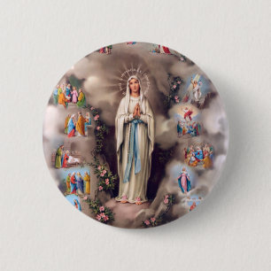 Unsere Dame von Lourdes Button