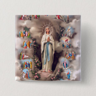 Unsere Dame von Lourdes Button