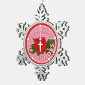 Unsere Dame von Lourdes Schneeflocken Zinn-Ornament (Rechts)
