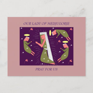 Unsere Dame von Medjugorje betet für uns Postkarte
