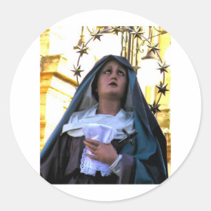 Unsere Dame von Sorgen Runder Aufkleber