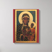 Unsere Dame von Tschenstochowa Devotional Image. Leinwanddruck (Vorderseite)