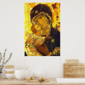 Unsere Dame Wladimir Jungfrau Mary Icon Poster (Küche)