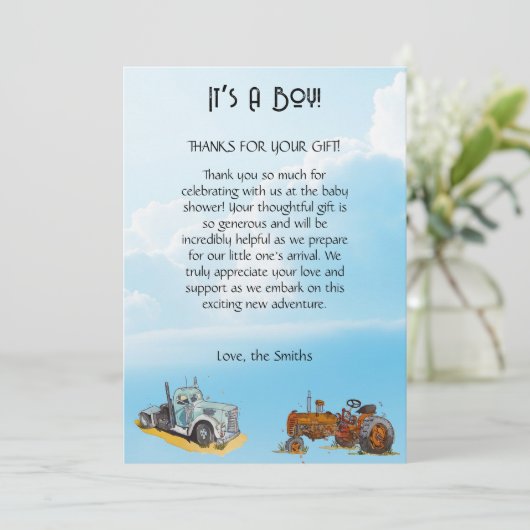 Unsere Dankbarkeit Dankeskarte (Stehend Vorderseite)