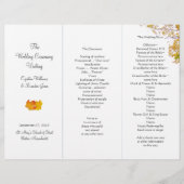 Unsere Drei-Falten-Hochzeitsprogramm-Vorlage (Vorderseite)