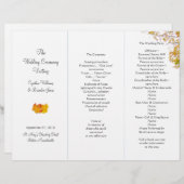 Unsere Drei-Falten-Hochzeitsprogramm-Vorlage (Vorne/Hinten)