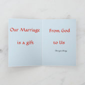 Unsere Ehe ist ein Geschenk Gottes an uns Karte (Innenseite)