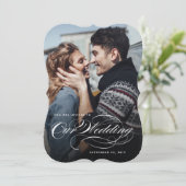 Unsere Einladung zu Hochzeiten im großen Foto (Stehend Vorderseite)