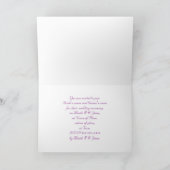 Unsere Einladungen für Hochzeiten, lila Schwammdru (Innenseite)