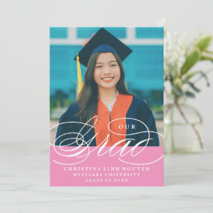 UNSERE ELEGANTE SCRIPT GRAD ABITUR-EINLADUNG EINLADUNG