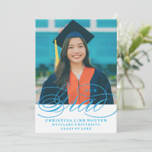 UNSERE ELEGANTE SCRIPT GRAD ABITUR-EINLADUNG EINLADUNG