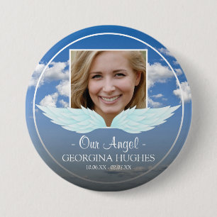 Unsere Engel Custom Foto Beerdigung Button