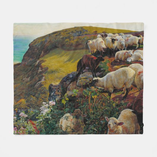 Unsere englische Küste oder Strayed Sheep William Fleecedecke (Vorderseite (Horizontal))